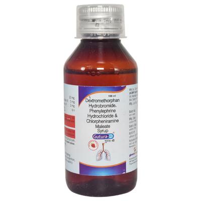 GUTURA D Strawberry Flavour Syrup 100ml - Cough And Cold-Cou