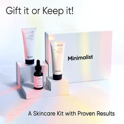 Minimalist Glow and Protect Skincare Kit, Premium Gift Hamper for All Skin Types for Women and Men 180 gm - Face Moisturizers