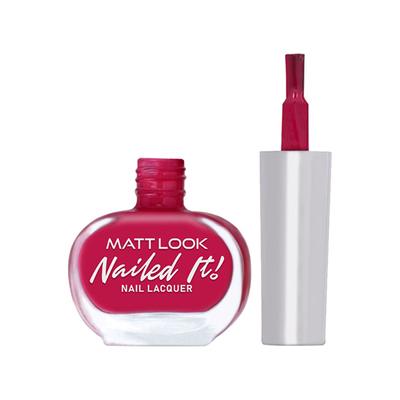 Matt Look Nailed It Nail Polish, Chip Free, Quick Dry, Longer Stay, Highly Pigmented Lacquer, Natural Finish , Black Cherry 53 10 ml - Nail Polish