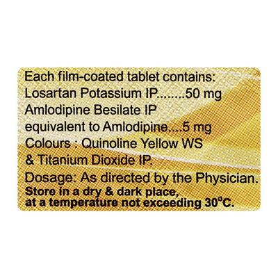 AMLOZAAR 50 Tablet 15's - Hypertension-Ang