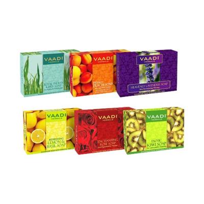 Vaadi Herbals Luxurious Handmade Herbals Soaps - Exotic Flavours (Pack of 6 x 75 gm) - Soaps
