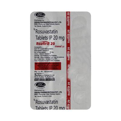 ROZFIRST 20 Tablet 15's - High Cholesterol-Dys