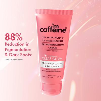 Mcaffeine 2% Kojic Acid and 1% Niacinamide De-Pigmentation Cream All Skin Tone 50 gm - Face Moisturizers