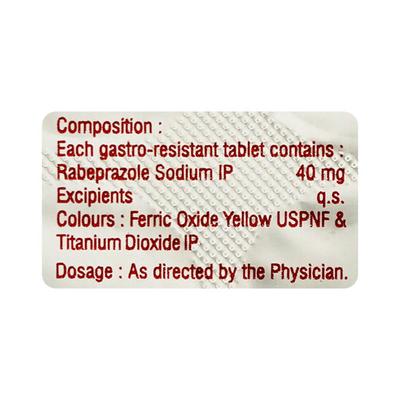 Rabifast 40mg Tablet 10'S - Ulcer/Reflux/Flatulence-Aaa