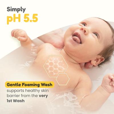 Mother Sparsh Simply Unscented Baby Face and Body Foaming Wash 150 ml - Baby Body Wash