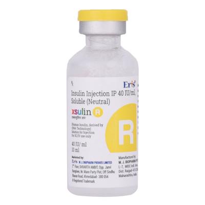 XSULIN R 40iu Injection 10ml - Diabetes-Ins