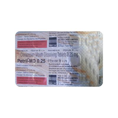 PETRIL MD 0.25 Tablet 15's - Anxiety-Anx