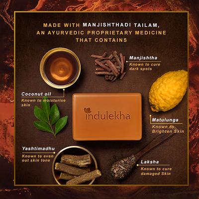 Indulekha Ayurvedic Proprietary Medicine Soap Single Bar 100 gm - Soaps