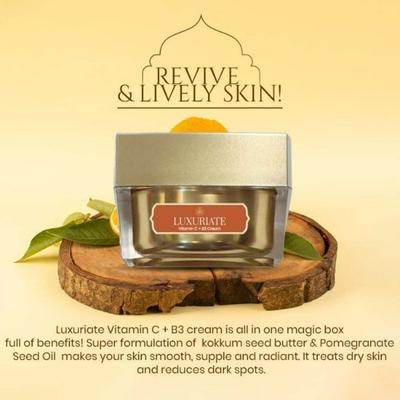 Luxuriate Vitamin C and B3 Moisturizer Cream for Men and Women 50 ml - Skin-Treatment