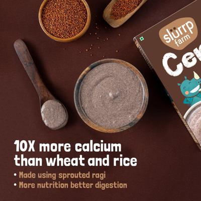 Slurrp Farm Cereal - Sprouted Ragi (Refill Pack) 250 g - Baby And Infant Supplements
