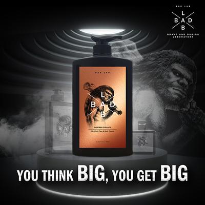 Bad Lab Caveman Cleaner 3-in-1 Hair, Face, Body Shampoo 800 ml - Shower Gels & Body Wash