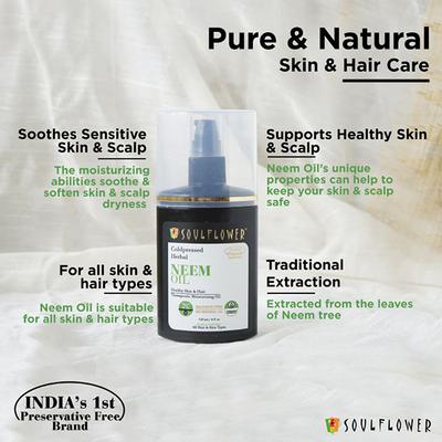 Soulflower Neem Oil 120 ml - Carrier Oils