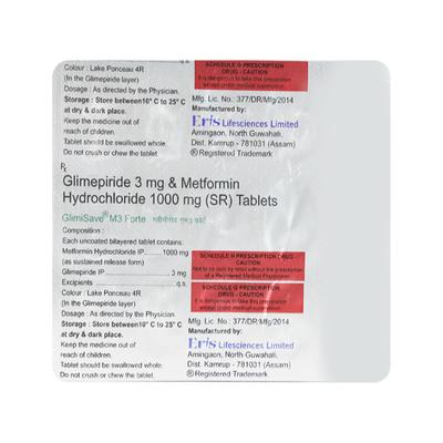 Glimisave M3 Forte Tablet 15'S - Diabetes-Ant