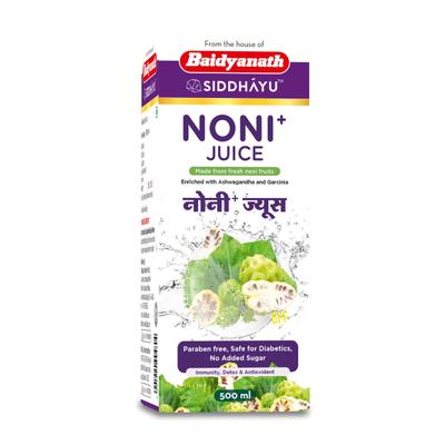 Baidyanath Noni + Juice Enriched With Ashwagandha and Garcinia 500 ml - Speciality Medicines