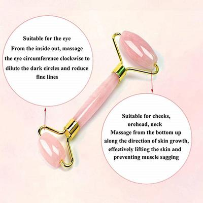 Bronson Professional Rose Quartz Facial Massage Roller 1's - Derma Rollers