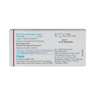 Febucip 40mg Tablet 10'S - Gout