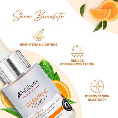 Astaberry Indulge Vitamin C Face Serum for Skin Illuminate - Brightens & Lightens 30 ml - Face Serum