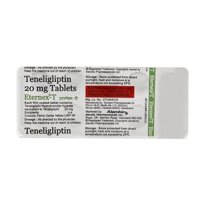 Eternex T 20mg Tablet 10'S - Diabetes-Ant