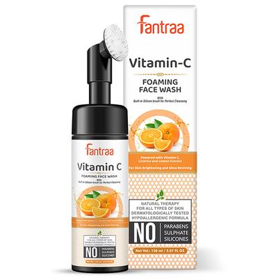 Fantraa Vitamin C Foaming Face Wash with Built 150 ml - Face Wash & Cleansers