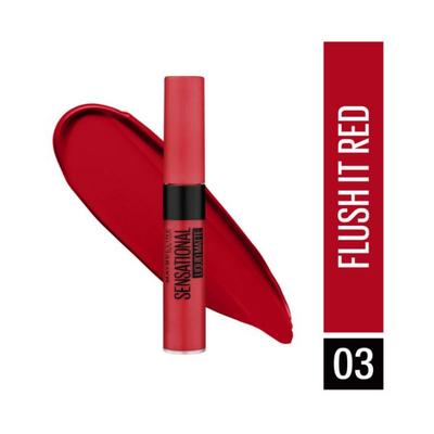 Maybelline New York Sensational Liquid Matte 03 Flush It Red 7 ml - Lipsticks