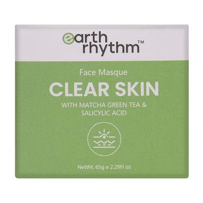 Earth Rhythm Clear Skin Face Masque With Matcha Green Tea & 2% Salicylic Acid 50 gm - Masks & Peels