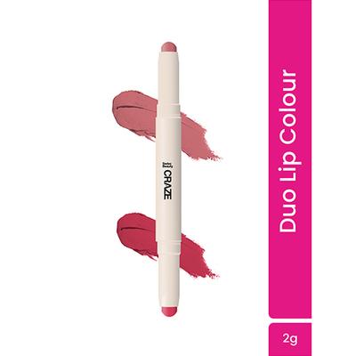 Swiss Beauty Craze Duo Lip Colour Terrafic Pink 2 gm - Lipsticks