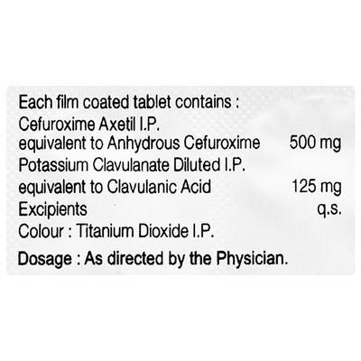 CEFOXIM CV 625 Tablet 10's - Bacterial Infections-Cep