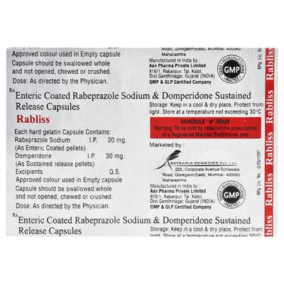 RABLISS Capsule 10's - Ulcer/Reflux/Flatulence-Aaa