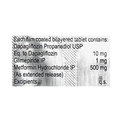 DAPAVEL GM 10/1/500 Tablet 10's - Diabetes-Ant