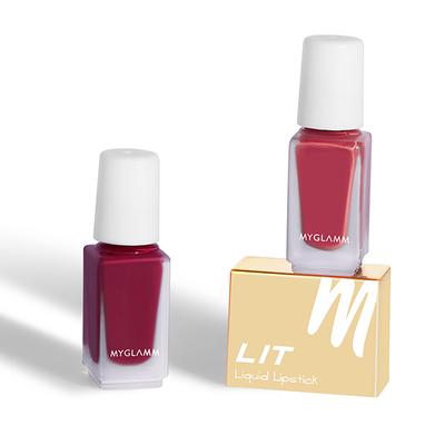 Myglamm Lit 2 In 1 Liquid Matte Lipstick - Flower Child 4 Gm - Liquid Lipsticks
