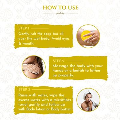 Khadi Essentials Lemon Herbal Handmade Soap for Glow & Brightening 300 gm - Body Butter