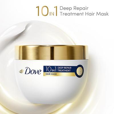 Dove 10 in 1 Deep Repair Treatment Hair Mask for damaged hair 300 ml - Hair Masks & Packs