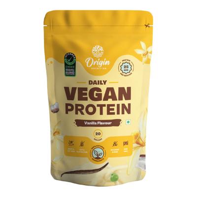 Origin Nutrition Vegan Protein Powder - Vanilla Flavour 780 gm - Protein Drink