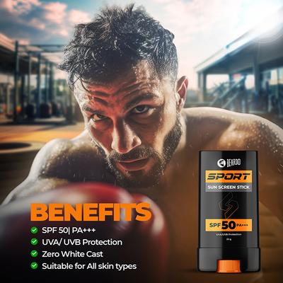 Beardo Sport Sunscreen Stick Spf50 20 gm - Face Sunscreen