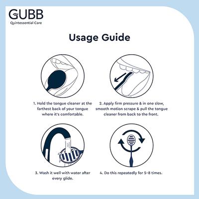 GUBB T+ Tongue Cleaner - Grey 25 gm - Floss & Tongue Cleaners