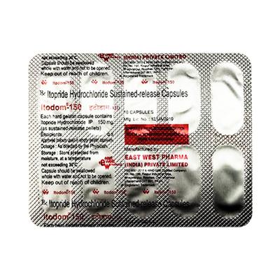 Itodom 150mg Capsule 10'S - Gastro Intestinal Motility Disorders-GIT