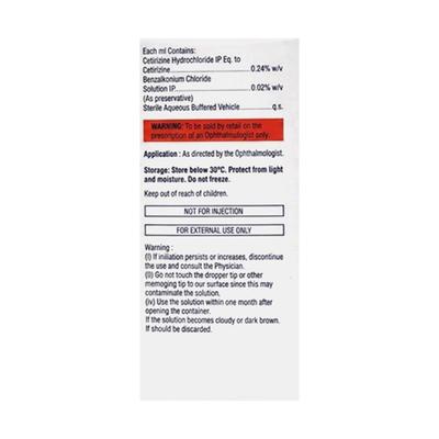 CETZINE Eye Drops 5ml - Eye Infections-Eaa