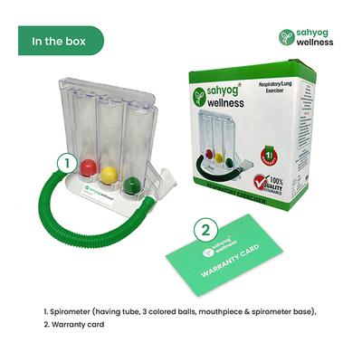 Sahyog Wellness Respiratory Three Balls Breathing Lung Exerciser - One Tube - Respiratory Care Devices