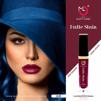 Matt Look Matte Stain Non Transfer Long Lasting Liquid Lipstick for Hydrated - Magic Maroon 6 gm - Liquid Lipsticks