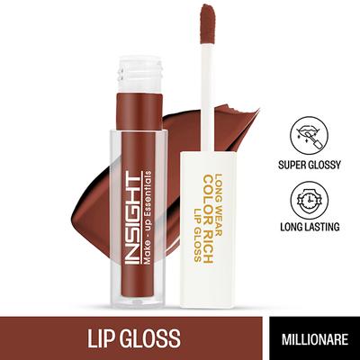 Insight Cosmetics Long Wear Color Rich Lip Gloss - Millionare 4 ml - Lip Glosses