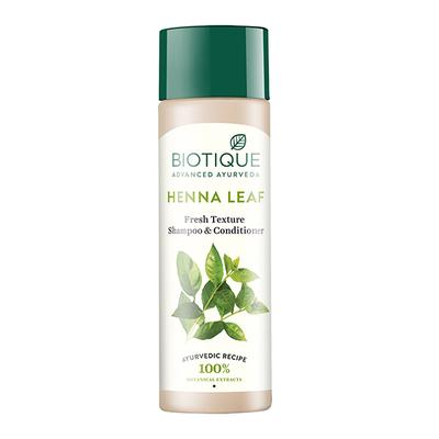 Biotique Henna Leaf Fresh Texture Shampoo & Conditioner 120 ml - Shampoos