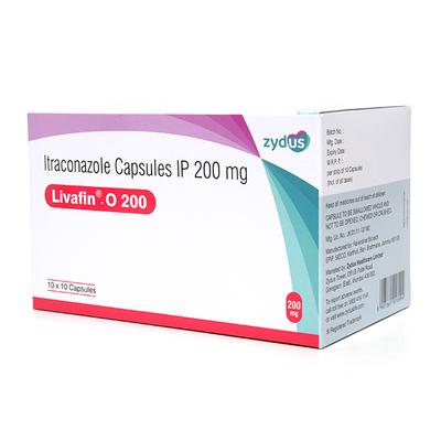 LIVAFIN O 200 Capsule 10's - Fungal Infections-Anf