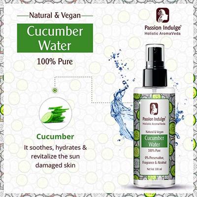 Passion Indulge Cucumber Water Makeup Remover Acne Removal and Reduce Skin Inflammation 100 ml - Toners