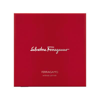 Ferragamo Intense Leather Set (Eau De Parfum 100ml + Shampoo & Shower Gel 100ml+Purse Spray 10ml) 1's - Men Perfumes (Edt/Edp)