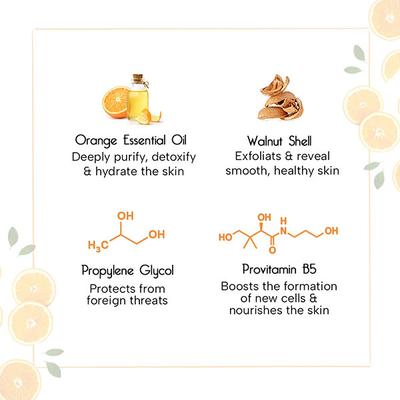 Keya Seth Aromatherapy Orange Gel Scrub, Vitamin C Enriched, Walnut Shell, Natural Exfoliation 160 gm - Scrubs & Exfoliants