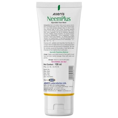 Allen Neem Plus Face Wash 100 ml (Pack Of 2) 1's - Personal Care (Ayush)