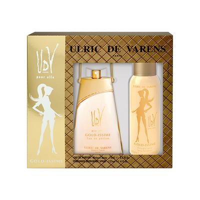 Ulric De Varens Gold-Issme Set (Eau De Parfum ++ Deodrant) 200 ml - Perfumes (Edt/Edp)