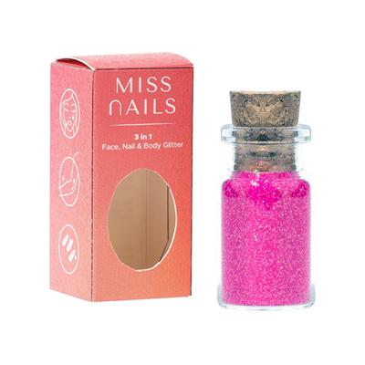 Miss Nails 3 In 1 Glitter Hey Margarita 50 5 gm - Nail Polish