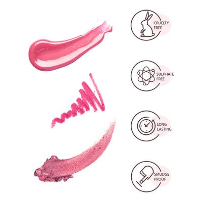 Star Struck By Sunny Leone Berry Glimmer 3Pc Lip Kit (Lipstick + Lip Gloss + Lip Liner) 1's - Lipsticks