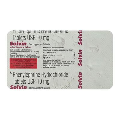 Solvin Decongestant Tablet 15'S - Cough And Cold-Cou